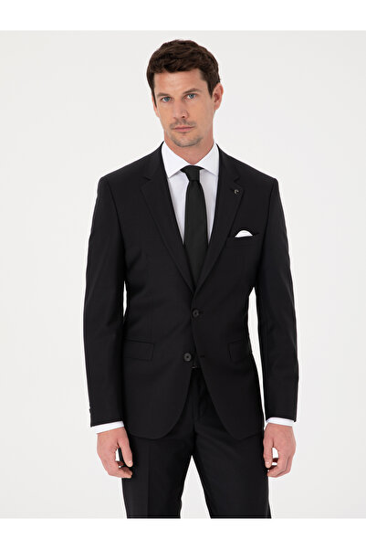 Cacharel Black Slim Fit Jacket 50270127-Vr046