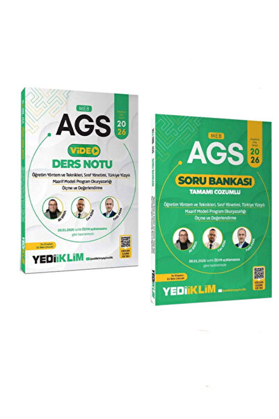 Yediiklim Yayınları 2026 MEB AGS Eğitim Bilimleri ÖYT Sınıf Maarif Modeli Pro...