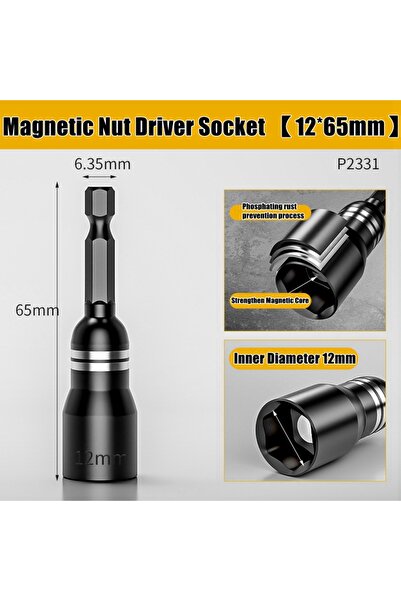 Choice4 مجموعة رؤوس مفكات براغي مغناطيسية من فولاذ الكروم والفاناديوم مقاس 12...