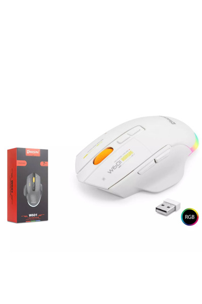 kruxon W601 12800 DPI Karbon Fiber Sessiz Kablosuz Makro Tuşlu Gamer Oyuncu F...