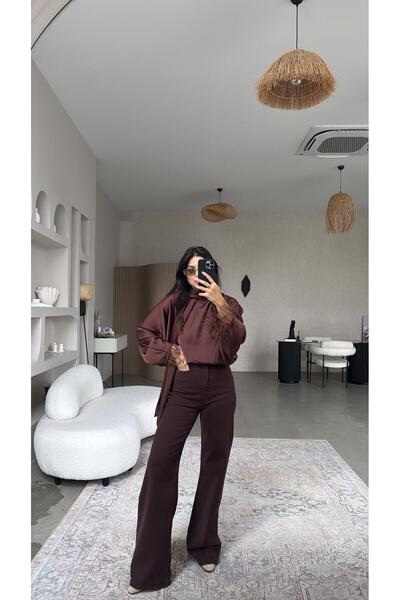 Buket Teke Brown Wide Leg Zr Original Jeans