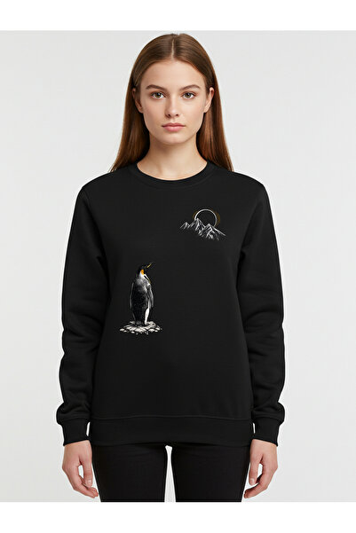 Free Tarz But Why Nihilist Yalnız Penguen Oversize Sweatshirt