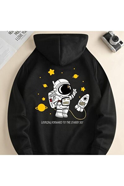 bellanova سويت شيرت أسود للجنسين قصة فضفاضة 3 Thread Shardonlu - جودة ممتازة ...