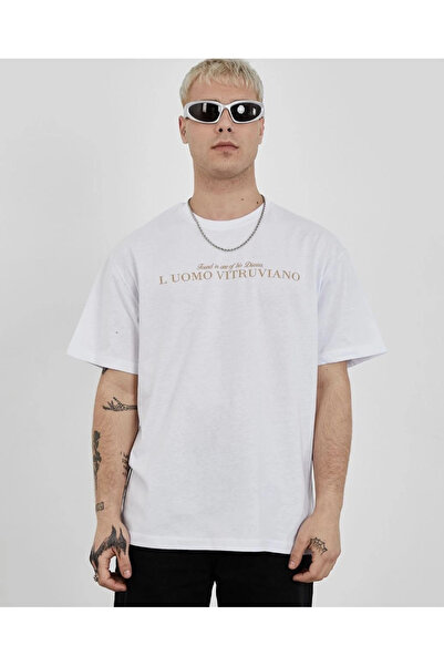 genel tedarik-tse Men's Crew Neck T-Shirt Printed Oversized Short Sleeve T-Sh...