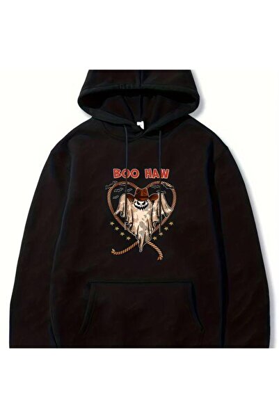 COZYWEAR سويت شيرت أسود للجنسين قصة فضفاضة 3 Thread Shardonlu - جودة ممتازة م...