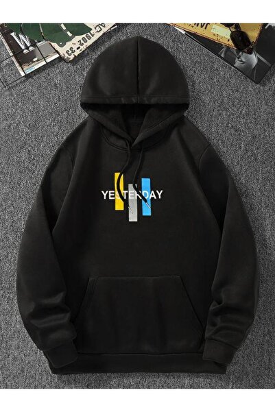 bellanova سويت شيرت أسود للجنسين قصة فضفاضة 3 Thread Shardonlu - جودة ممتازة ...