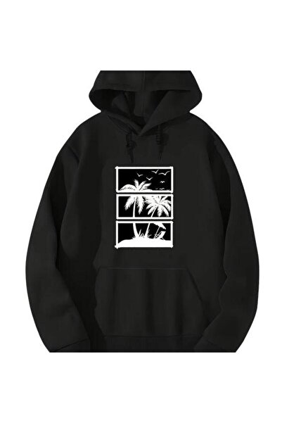 bellanova سويت شيرت أسود للجنسين قصة فضفاضة 3 Thread Shardonlu - جودة ممتازة ...