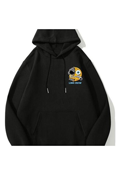 bellanova سويت شيرت أسود للجنسين قصة فضفاضة 3 Thread Shardonlu - جودة ممتازة ...