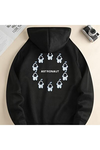 COZYWEAR سويت شيرت أسود للجنسين قصة فضفاضة 3 Thread Shardonlu - جودة ممتازة م...