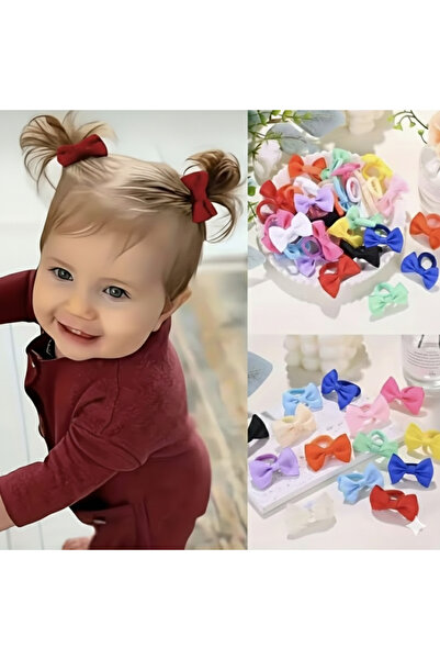 MutluBiDünya 6 Çift Fiyonklu Bebek Lastik Tokası