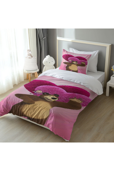 GENELOEM MAŞA İLE KOCA AYI YATAK ÖRTÜSÜ M24