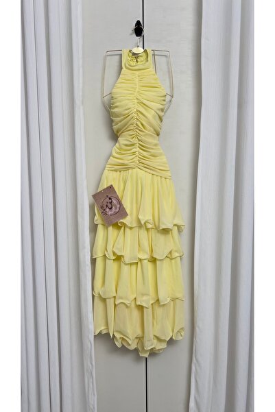 Pure Drsses Soft dress with a pleated neckline