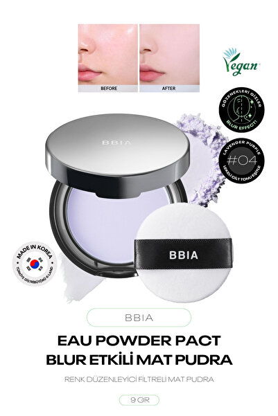 BBIA Gün Boyu Kalıcı, Yağlanma Karşıtı Blur Etkili Pudra Eau Powder Pact