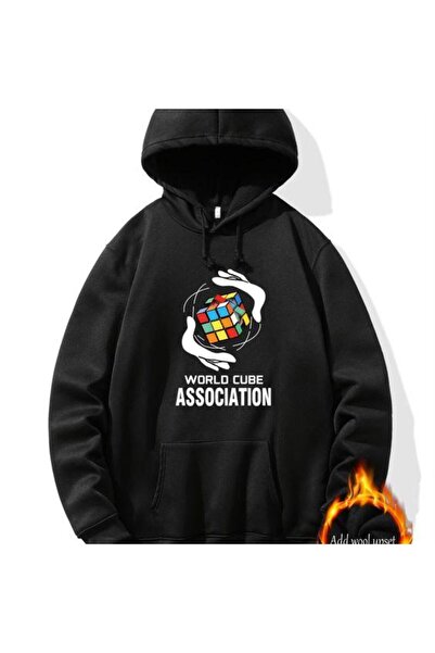 COZYWEAR سويت شيرت أسود للجنسين قصة فضفاضة 3 Thread Shardonlu - جودة ممتازة م...