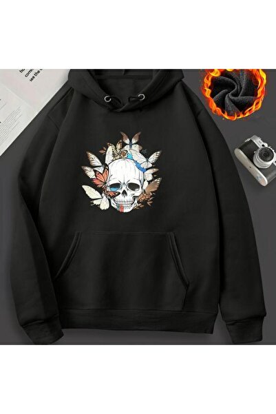 bellanova Unisex Μαύρο Oversize Φούτερ με 3 Κλωστές - Εκτύπωση Υψηλής Ποιότητ...
