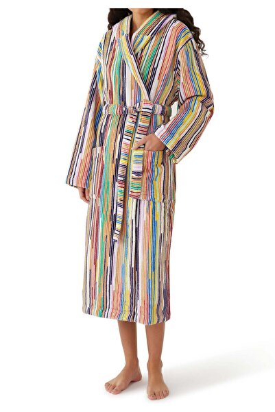 Missoni Home Kapüşonlu Bornoz Yumuşak Pamuklu ve Canlı Renklerle Şıklık