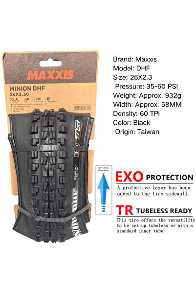 Choice5 MAXXIS Foldable DHF 26X2.3 EXOTR Maxxis Minion DHF (M301Ru) 26x2.3 27...