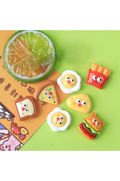 Fivy Fastfood Temalı Sevimli Magnet Seti (7'li)