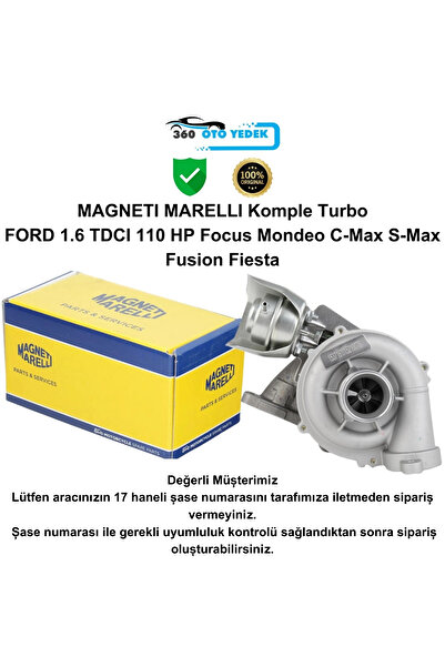 MAGNETTİ MARELLİ 359004200360 Turbo Ford 1.6 TDCI Focus Mondeo C-Max S-Max Fu...