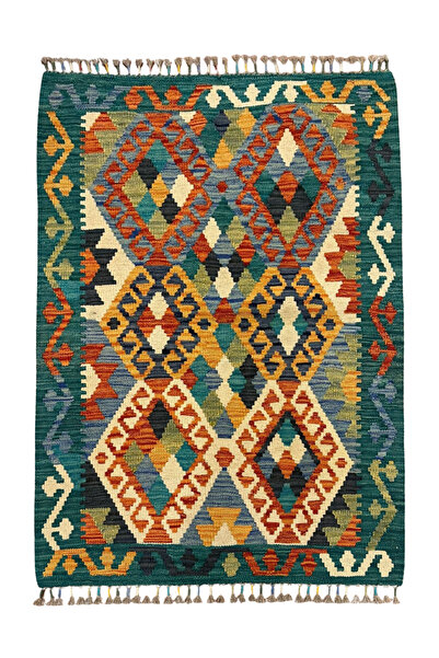 Vog Halı Miras Mavi Kök Boya El Emeği Doğal İplik Anadolu Etnik Desen Gelenek...