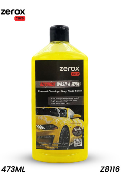 Zerox شامبو السيارات كير أدفانس واش آند واكس Z8116 مع حماية الشمع، مناسب للغس...