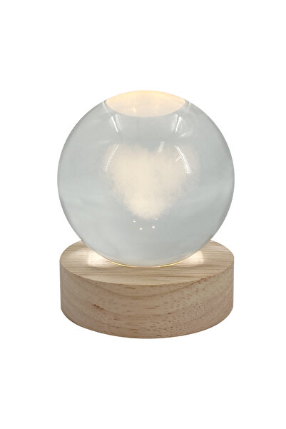 Party Magic Love Crystal Ball with LED Light 7x7x10cm – Illuminated Romantic ...