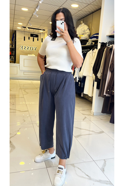 Vosse Yusuf Özdemir İndigo Paça Detaylı Pantolon