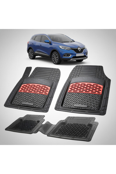 TEAMCAR Car Mats Compatible with Renault Kadjar (2015-2022) Red