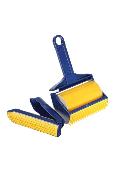 HALAMODO مكنسة إزالة الشعر باللونين الأزرق والأصفر