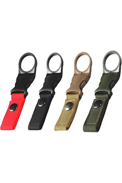 Arabest 4 Pcs Outdoor Tactical Nylon Beverage Bottle Strap Buckle, Portable M...