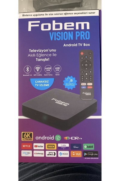 Allians Yüksek performanslı Android TV Box, 4GB RAM, 64GB hafıza, Bluetooth v...