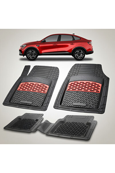 TEAMCAR Car Mats Compatible with Renault Arkana (2021-2024) Red