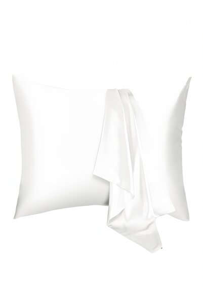 HALAMODO 100% Pure White Mulberry Silk Pillowcase Queen Size 76x51cm