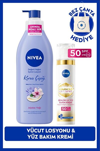 NIVEA SPF50 Luminous630 Leke Karşıtı Gündüz Kremi 40ml ve Nemlendirici Losyon...