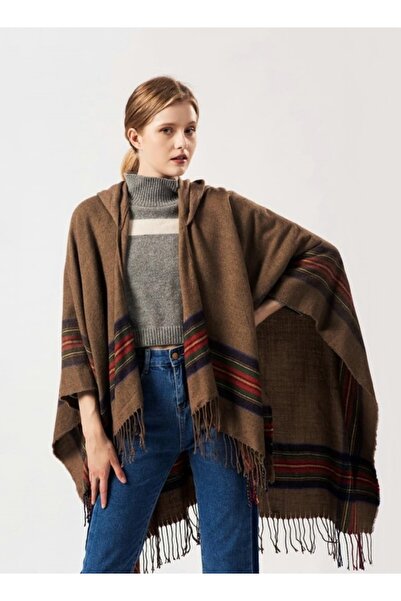 HALAMODO Poncho Cape for Women Hooded Shawl Warp Open Front Cardigan Cape Vin...