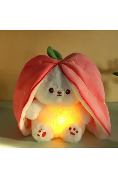 TREND Nefes Alan, Rahatlatıcı Sesli, Işıklı, Şapkalı Tavşan Uyku Arkadaşı