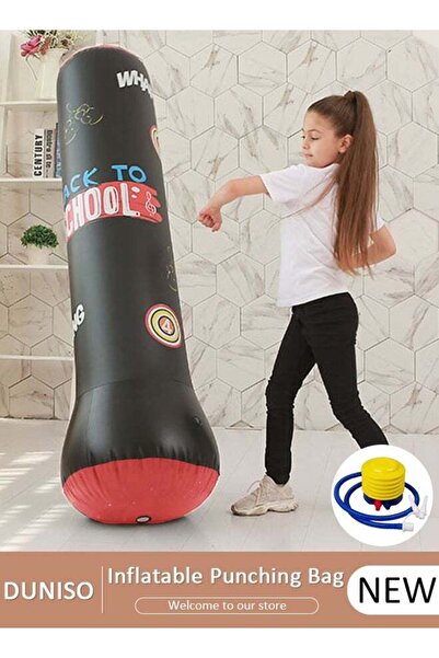DOMEET Inflatable Boxing Column, 150cm PVC Kids Punching Bag Fitness Inflatab...