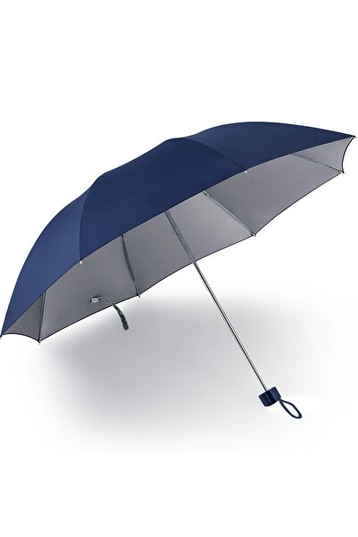 HALAMODO مظلة سفر قابلة للطي، مطلية بالتيتانيوم الفضي، مضادة للأشعة فوق البنف...