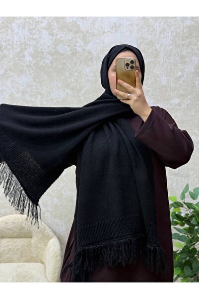İLGEN FASHİON Double-Sided Knit Long Shawl