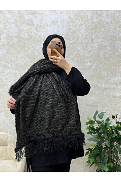 İLGEN FASHİON Double-Sided Knit Long Shawl