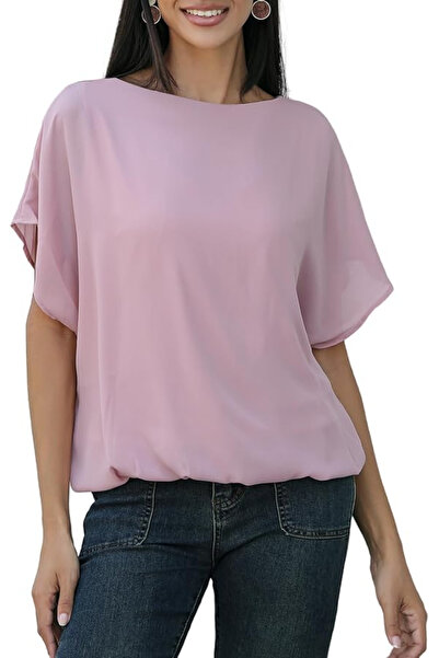 OEM Women's casual blouse, Pink chiffon, M