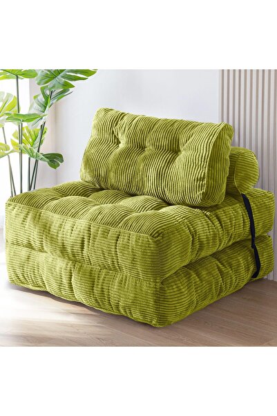 Sumkyle أريكة سرير قابلة للطي: كرسي قابل للتحويل إلى سرير مع وسادة ومرتبة قاب...