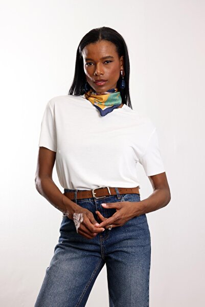 5in1Canpolat Μπλουζάκι Εκρού Μοντάλ Μικτό 1056