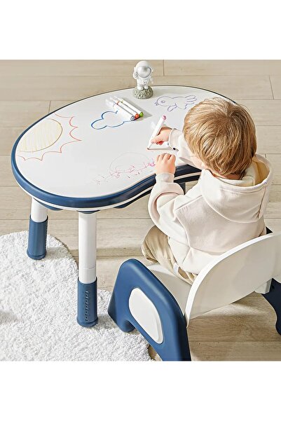 EAGL MART Kids Learning Desk, With Gadgets, Activity Table and Chair Set, Height Adjustable Educational Desk w
