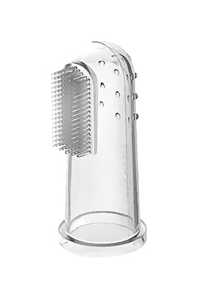 HALAMODO فرشاة أسنان سيليكون شفافة للأصابع