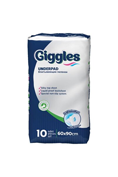giggles Set of 2 x 10 Bed Pads, Underpad, 60 x 90 cm