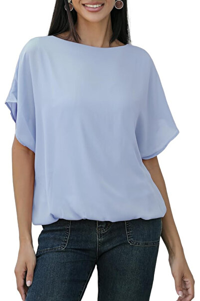 OEM Women's casual blouse, gray chiffon, XL