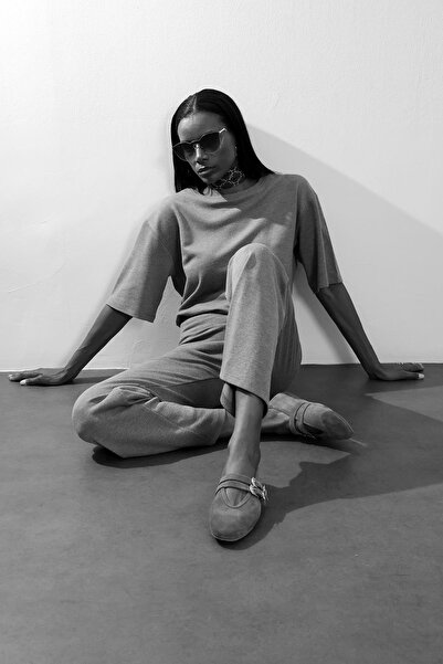 5in1Canpolat Mink Cotton Trousers T-Shirt Set 7690