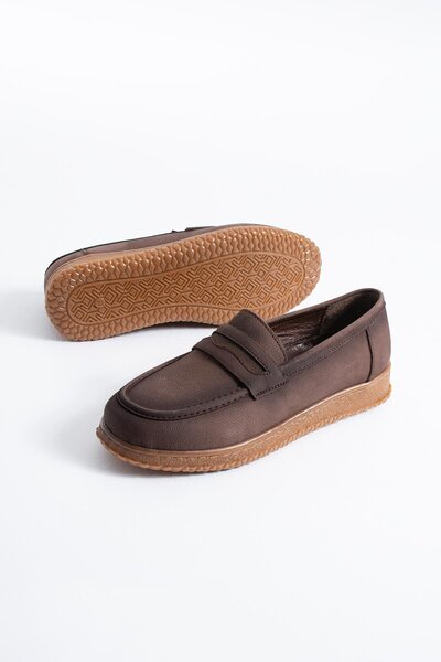 Moda Pie Pantofi de damă Delef Leofer din piele naturală cu curea, maro nubuc