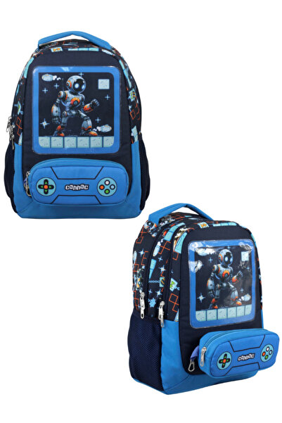 ÜMİT ÇANTA Cennec Backpack with Pen Holder – Game-Themed School Bag 29 X 39 X 14